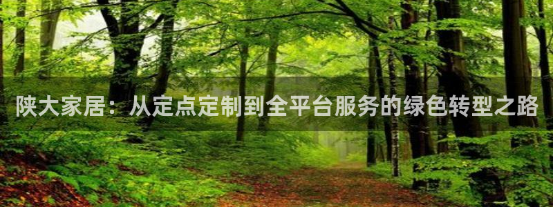 沐鸣平台开户：陕大家居：从定点定制到全平台服务的绿色转型之路
