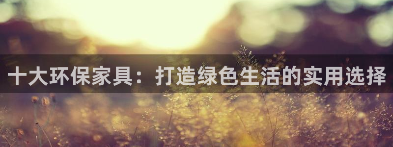 沐鸣平台网页版：十大环保家具：打造绿色生活的实用选择